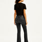 Women's High Rise 725 Slim Bootcut Fit Black Jeans