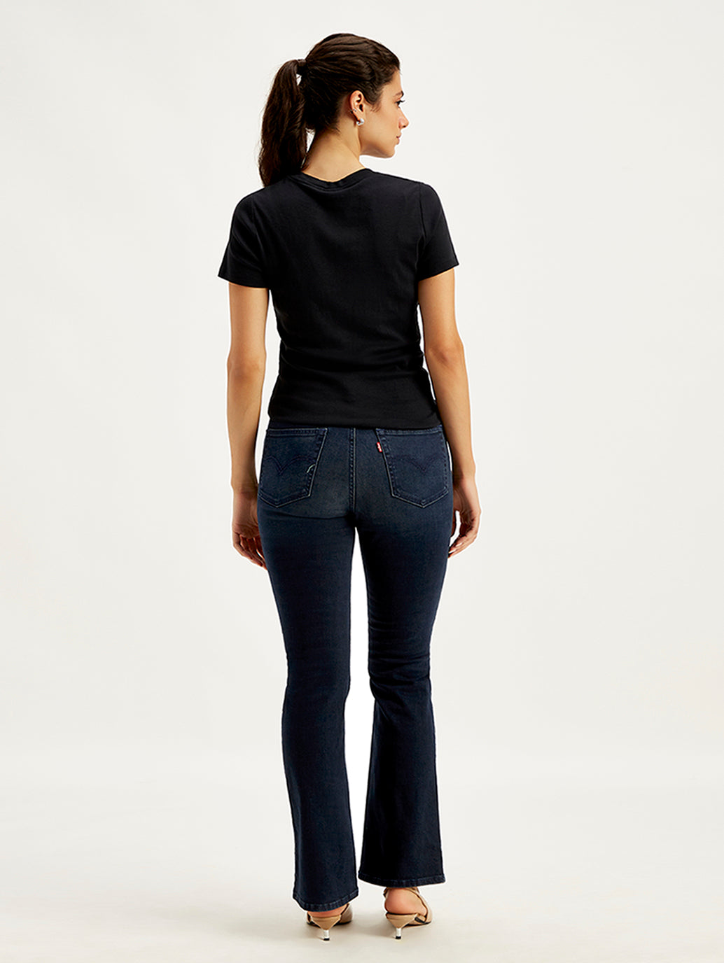 Women's High Rise 725 Slim Bootcut Fit Navy Jeans