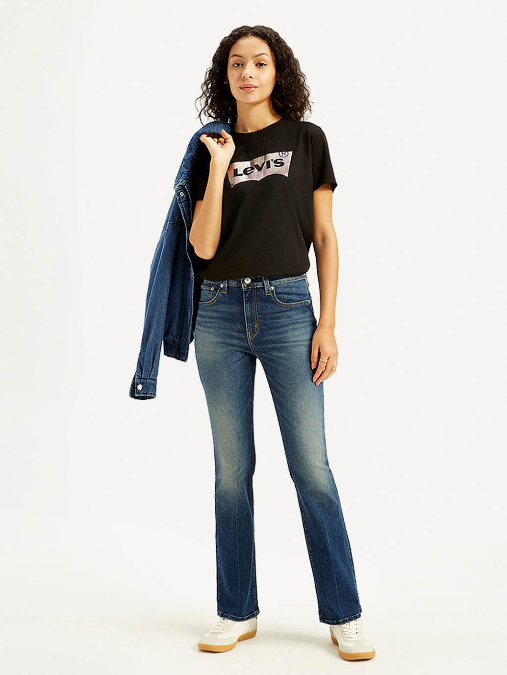 Women's 725 Blue Bootcut Fit High Rise Jeans