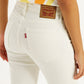 Women's High Rise 725 Slim Bootcut Fit White Jeans