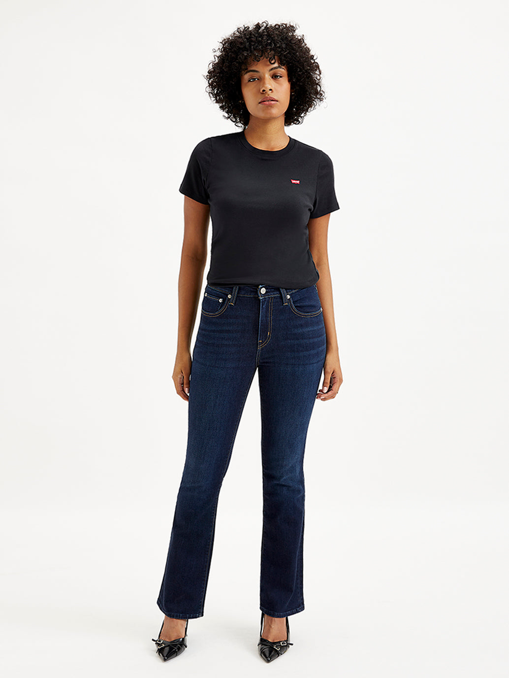 Women's High Rise 725 Slim Bootcut Fit Navy Jeans