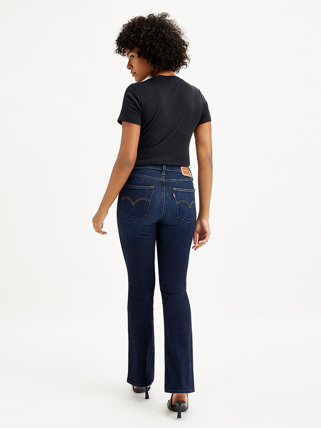 Women's High Rise 725 Slim Bootcut Fit Navy Jeans