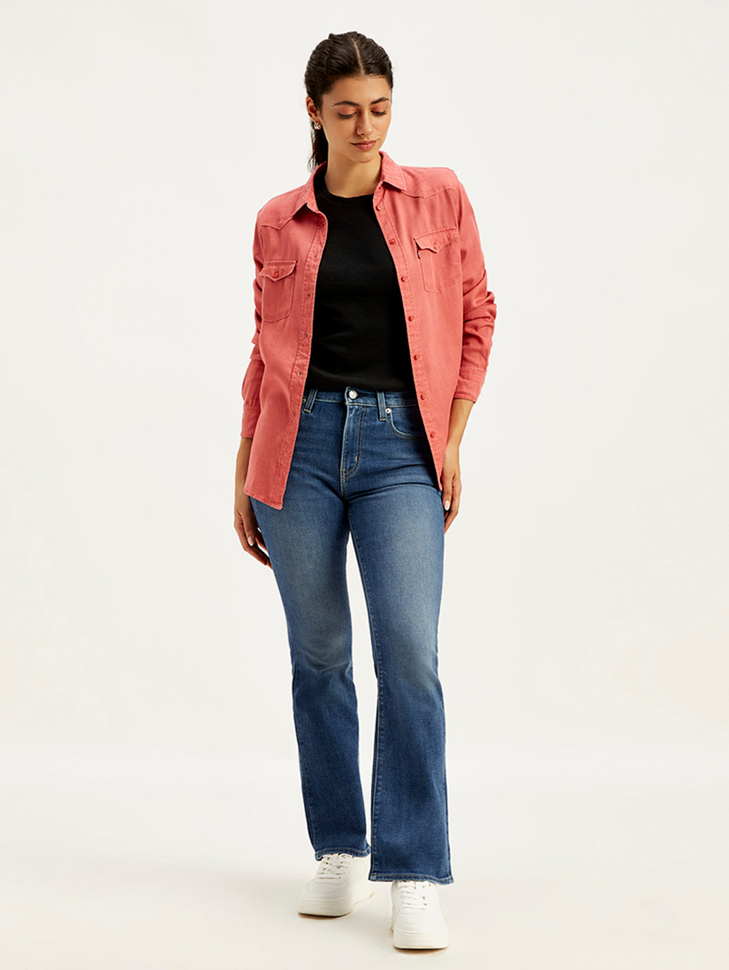 Women's 725 Blue Bootcut Fit High Rise Jeans