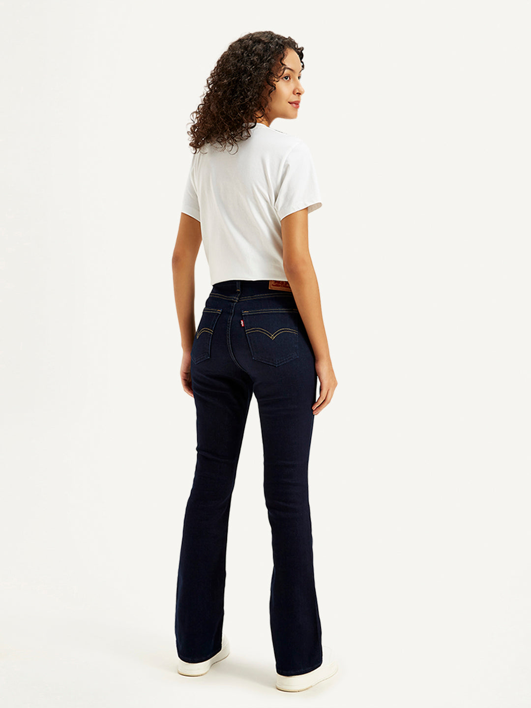 Women's High Rise 725 Slim Bootcut Fit Navy Jeans