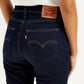 Women's High Rise 725 Slim Bootcut Fit Navy Jeans