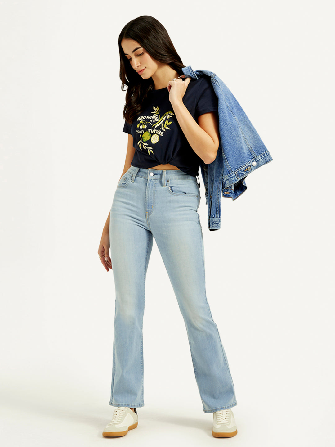 Women's 725 Blue Bootcut Fit High Rise Jeans