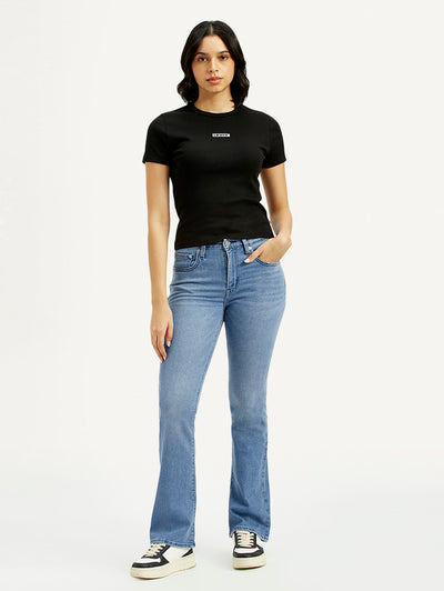 levi's Women's 725 Med Indigo Flared Fit High Rise Jeans-picture-21
