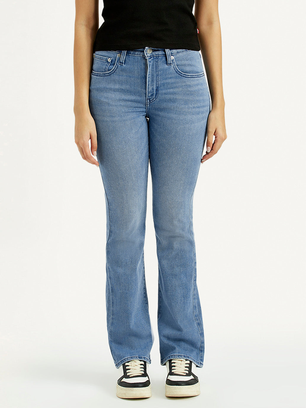 Women's 725 Med Indigo Bootcut Fit High Rise Jeans - Front View