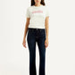 Women's 725 Navy Flared Fit High Rise Jeans - Front View