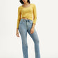 Women's 725 Light Indigo Flared Fit High Rise Jeans - Styleshot View