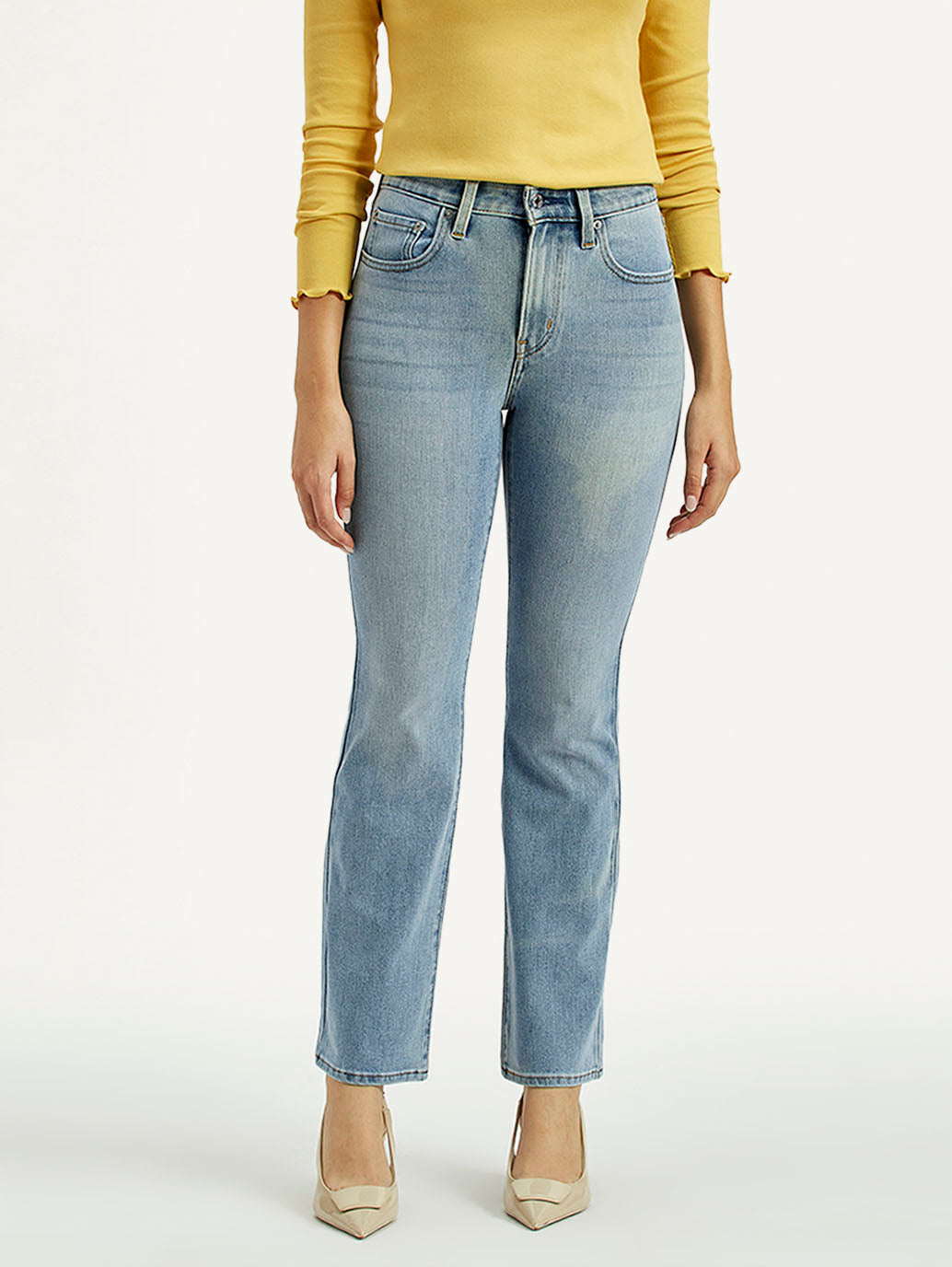 Women's 725 Light Indigo Bootcut Fit High Rise Jeans - Front View
