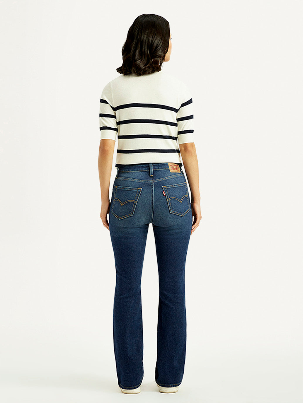 Women's 725 Dark Indigo Bootcut Fit High Rise Jeans - Back View