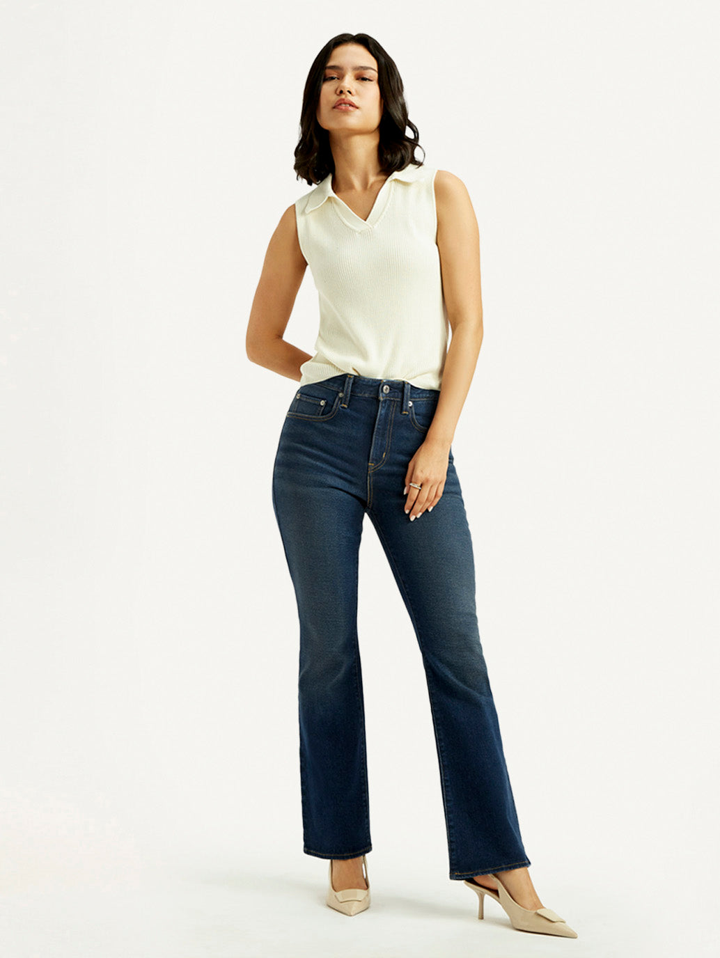 Women's 725 Dark Indigo Bootcut Fit High Rise Jeans