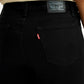 Women's 725 Black Flared Fit High Rise Jeans - Detail View