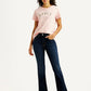 Women's 725 Navy Flared Fit High Rise Jeans - Styleshot View