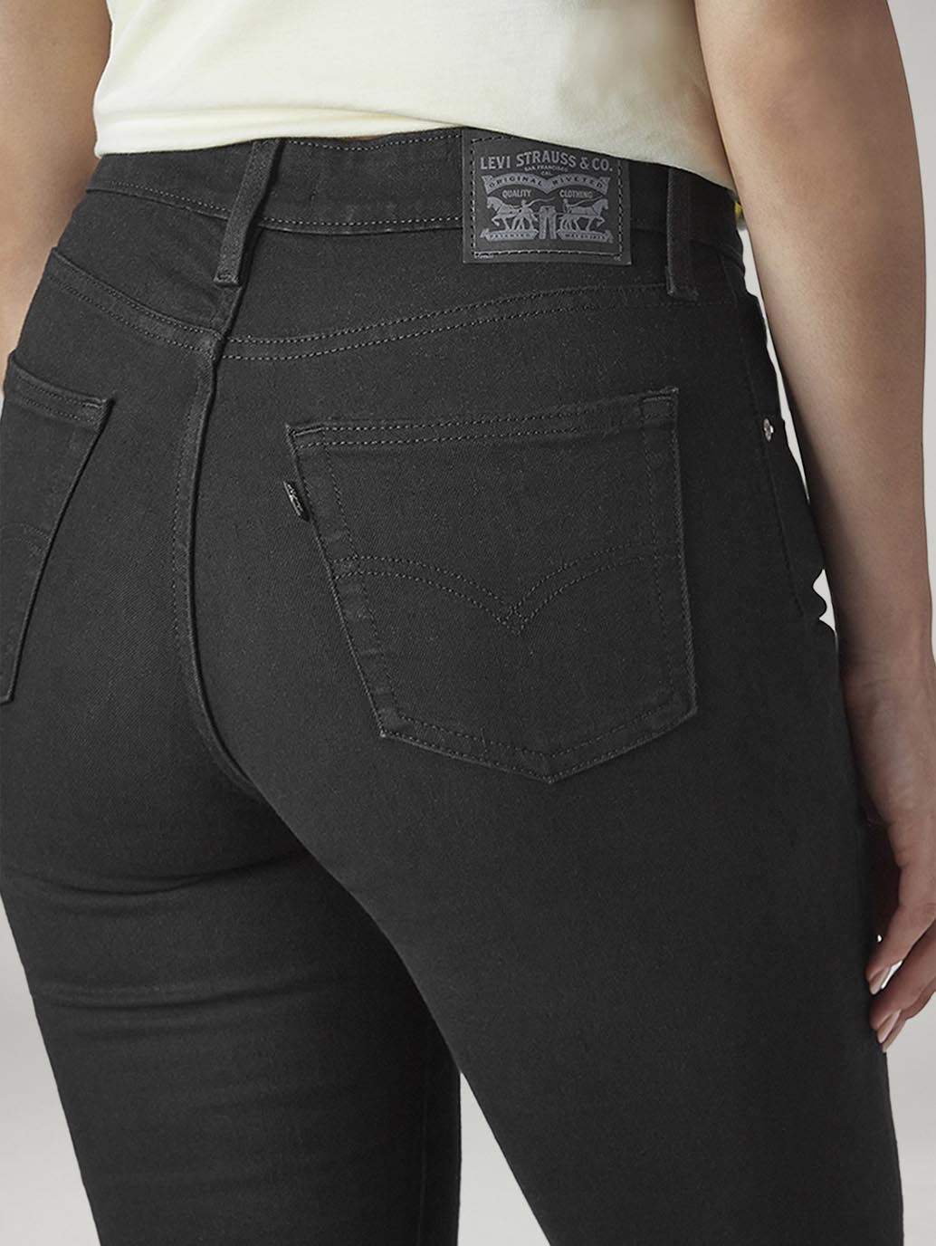 Women's 725 Black Slim Bootcut Fit High Rise Jeans - 2e860269-5382-4847-997a-2aa7eb4c4fc1 View