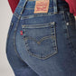 Women's 725 Dark Blue Slim Bootcut Fit High Rise Jeans - 3dc9785a-a1fd-4b1f-b524-bec7c25d3858 View