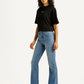 Women's 725 Blue Bootcut Fit High Rise Jeans - Side View