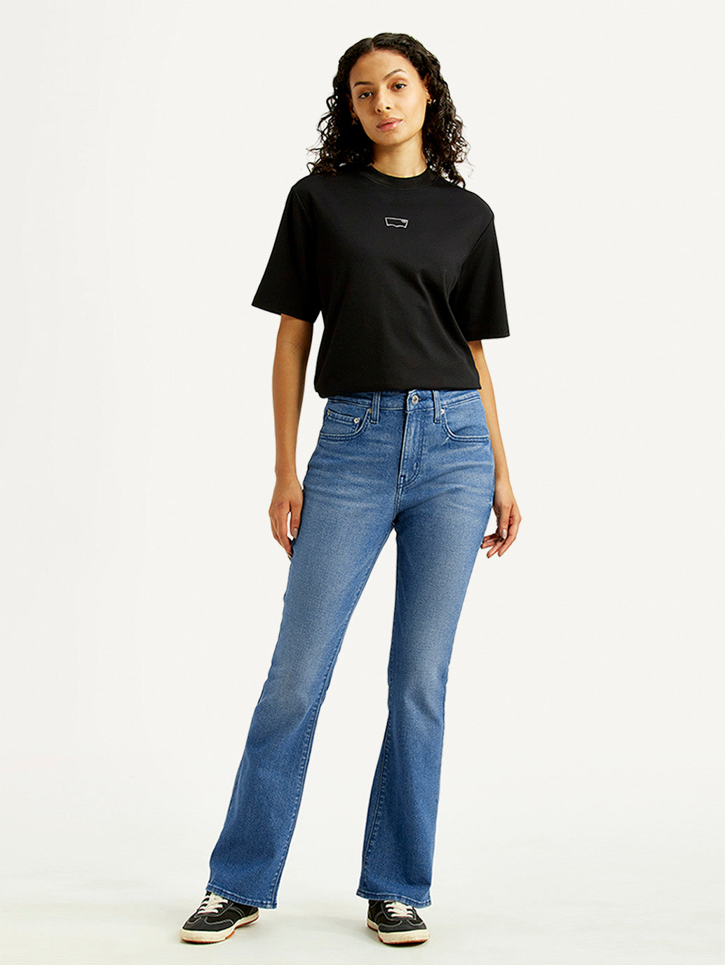 Women's 725 Blue Bootcut Fit High Rise Jeans - Front View