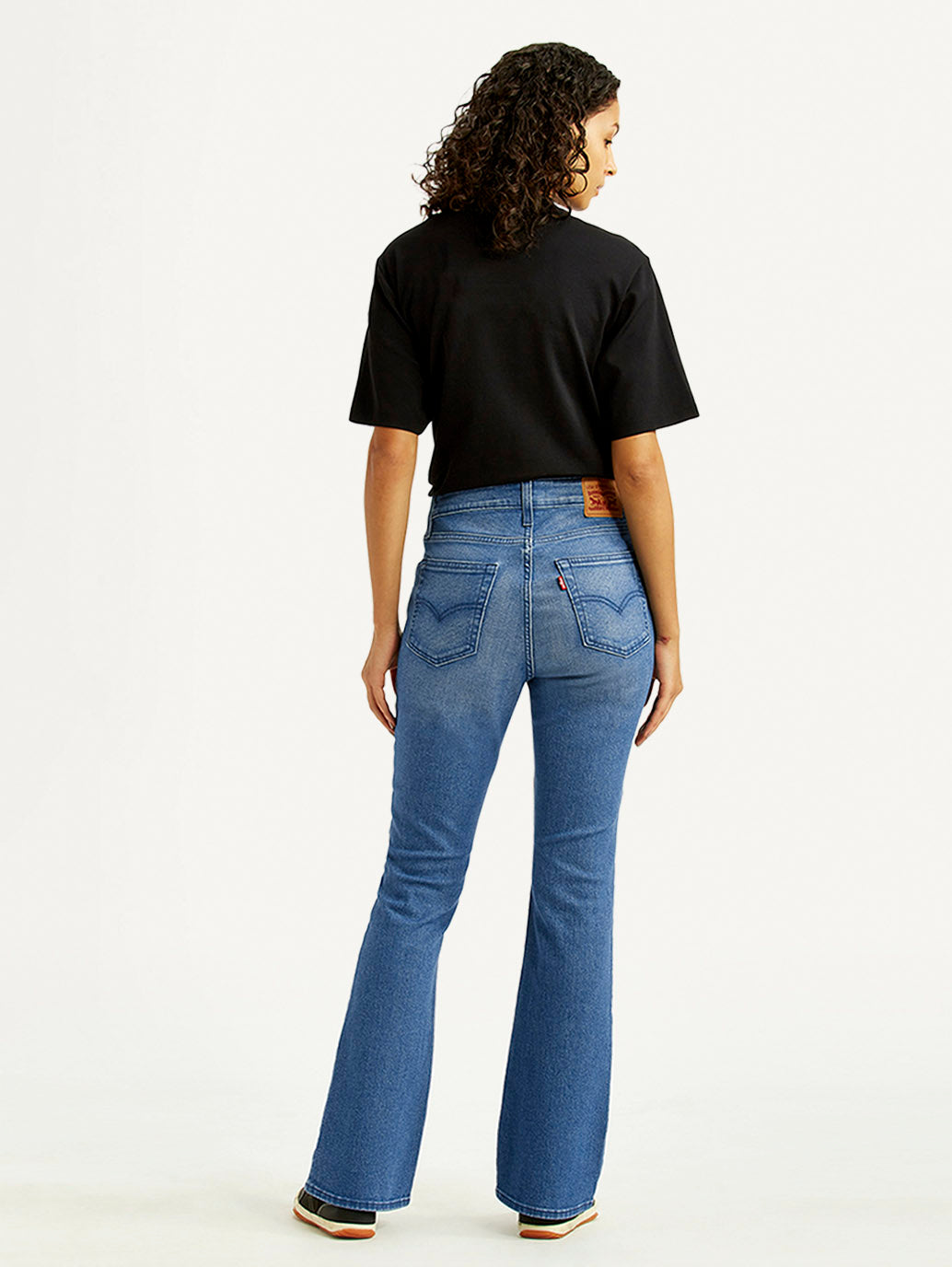 Women's 725 Blue Bootcut Fit High Rise Jeans - Back View