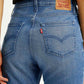 Women's 725 Blue Bootcut Fit High Rise Jeans - Detail View