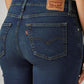 Women's 725 Dark Blue Bootcut Fit High Rise Jeans - 20 View