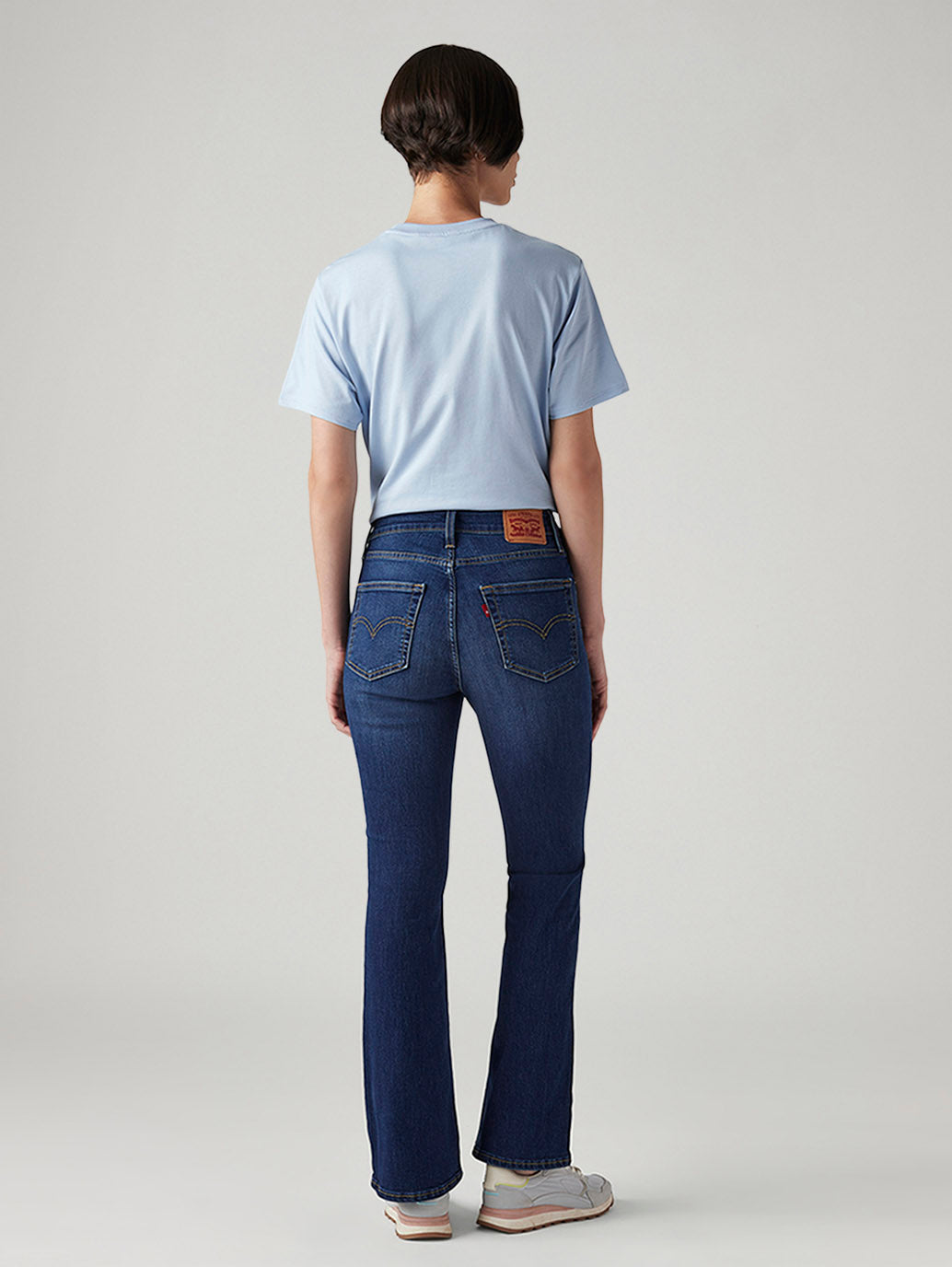 Women's 725 Blue Bootcut Fit High Rise Jeans - Back View