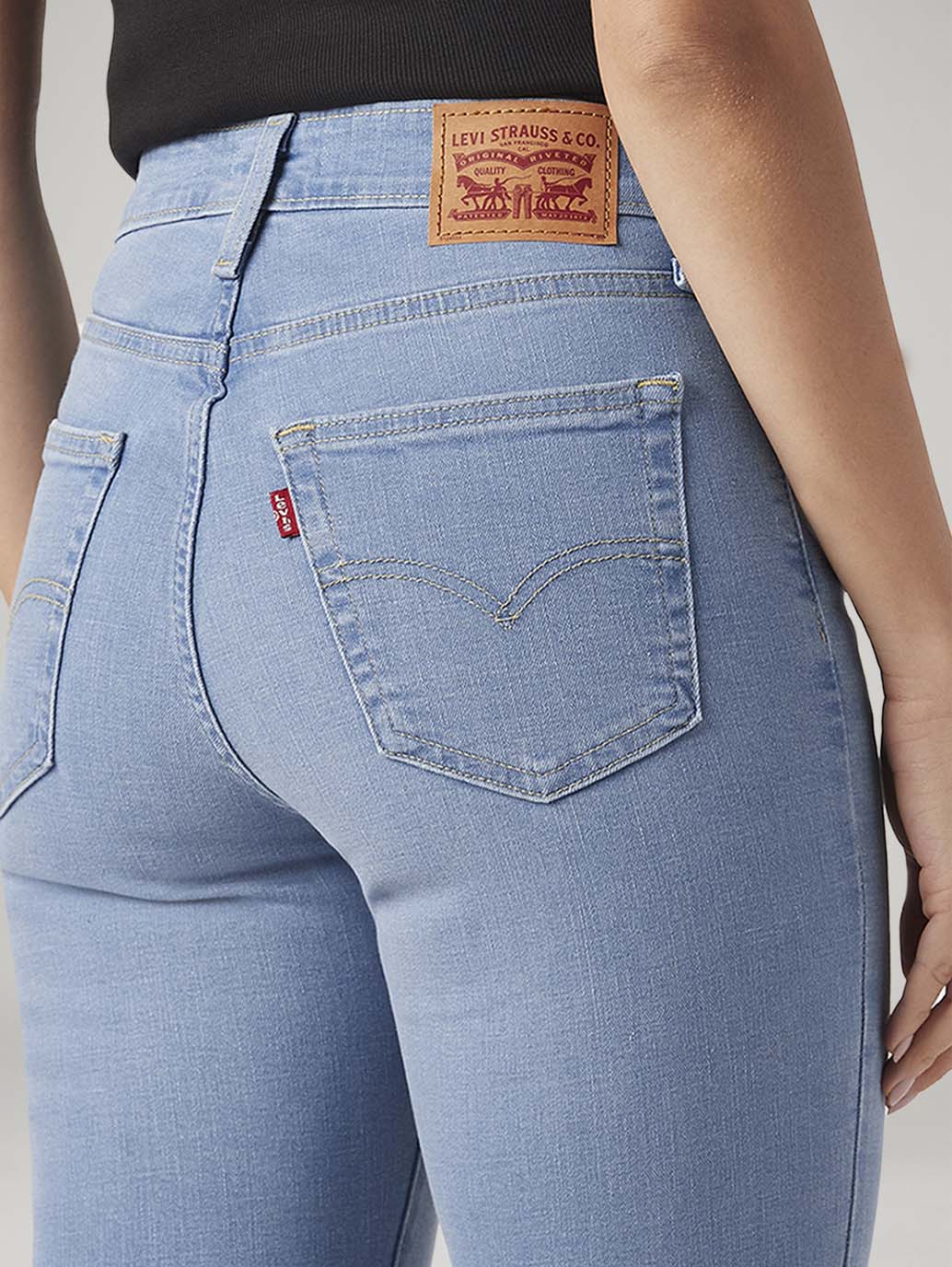 Womens 725 High Rise Flared Fit Cotton Stretch blend Jeans - Detail View