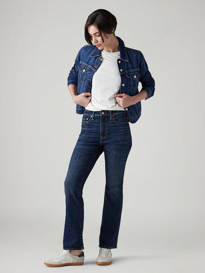 levi's Women's 725 Dark Blue Bootcut Fit High Rise Jeans-picture-23