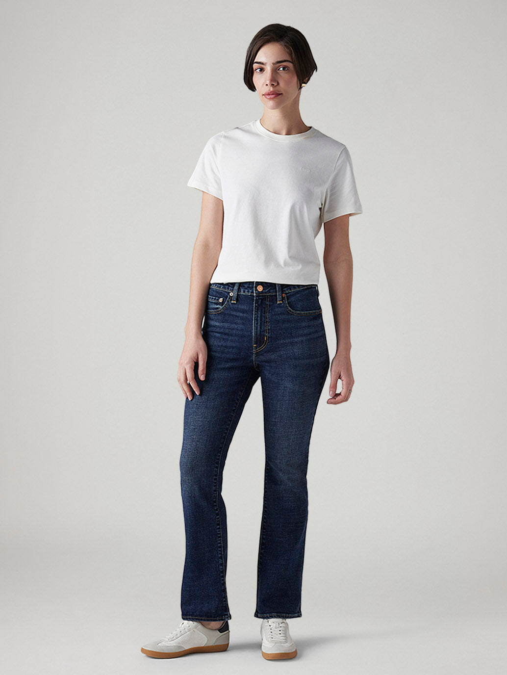 Women's 725 Dark Indigo Bootcut Fit High Rise Jeans - Front View