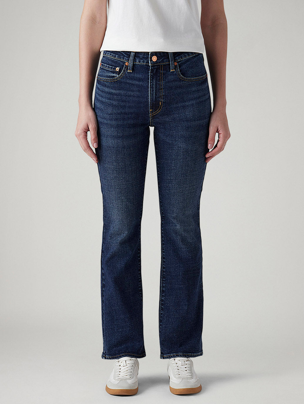 Women's 725 Dark Indigo Bootcut Fit High Rise Jeans - Front View
