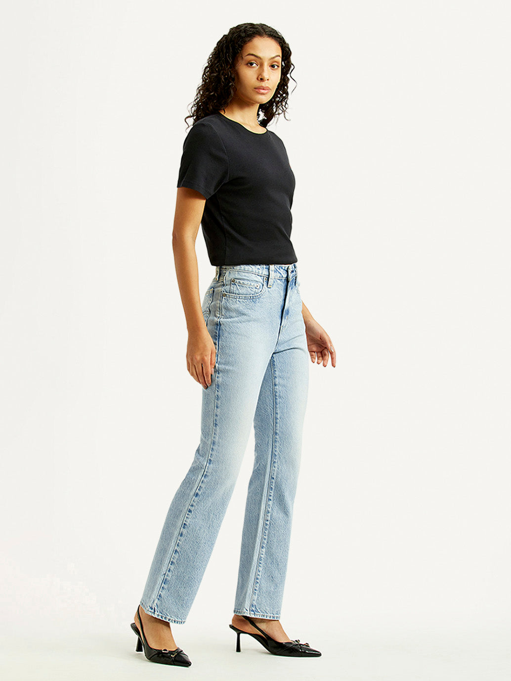 Women's 725 Light Indigo Bootcut Fit Mid Rise Jeans - Side View
