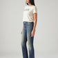 Women's 725 Blue Bootcut Fit High Rise Jeans - Side View