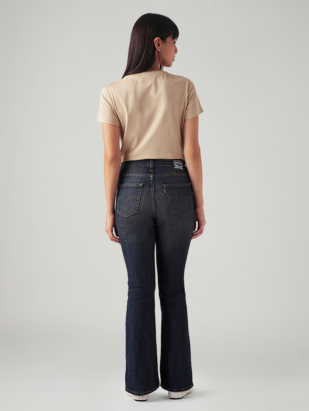 Women's 725 Dark Indigo Bootcut Fit High Rise Jeans - Back View