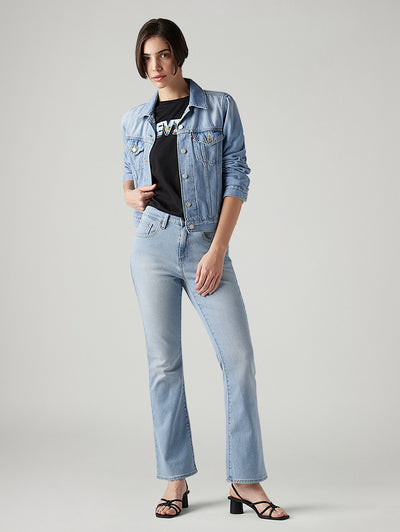 Women's 725 Light-Blue Bootcut Fit High Rise Jeans
