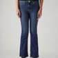 Women's 725 Dark Blue Bootcut Fit High Rise Tinted Jeans - Front View