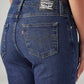 Women's 725 Dark Blue Bootcut Fit High Rise Tinted Jeans - 20 View