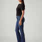 Women's 725 Dark Blue Bootcut Fit High Rise Tinted Jeans - Side View