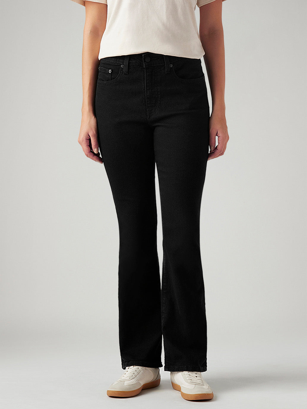 Women's 725 Black Bootcut Fit High Rise Jeans - Front View