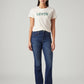 Women's 725 Dark Blue Bootcut Fit High Rise Jeans - Front View