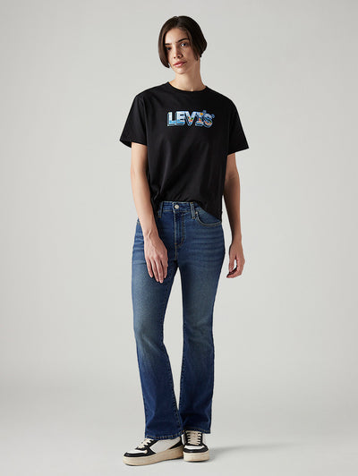 Women's 725 Blue Bootcut Fit High Rise Tinted Jeans-image-42