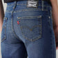 Women's 725 Blue Bootcut Fit High Rise Tinted Jeans - 20 View