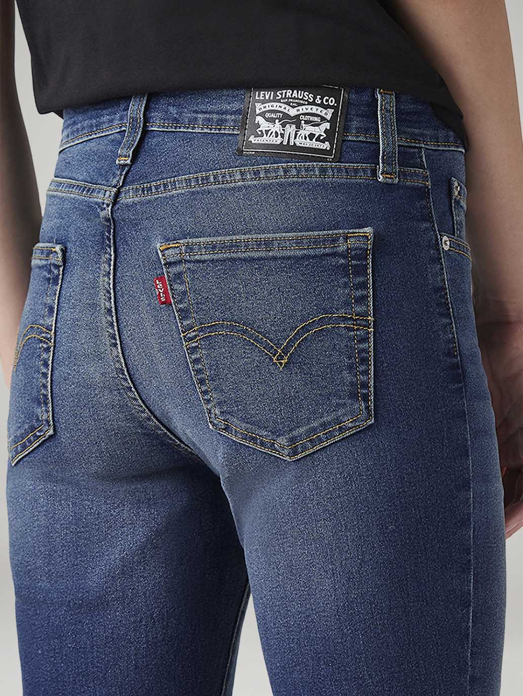 Women's 725 Blue Bootcut Fit High Rise Tinted Jeans - 20 View