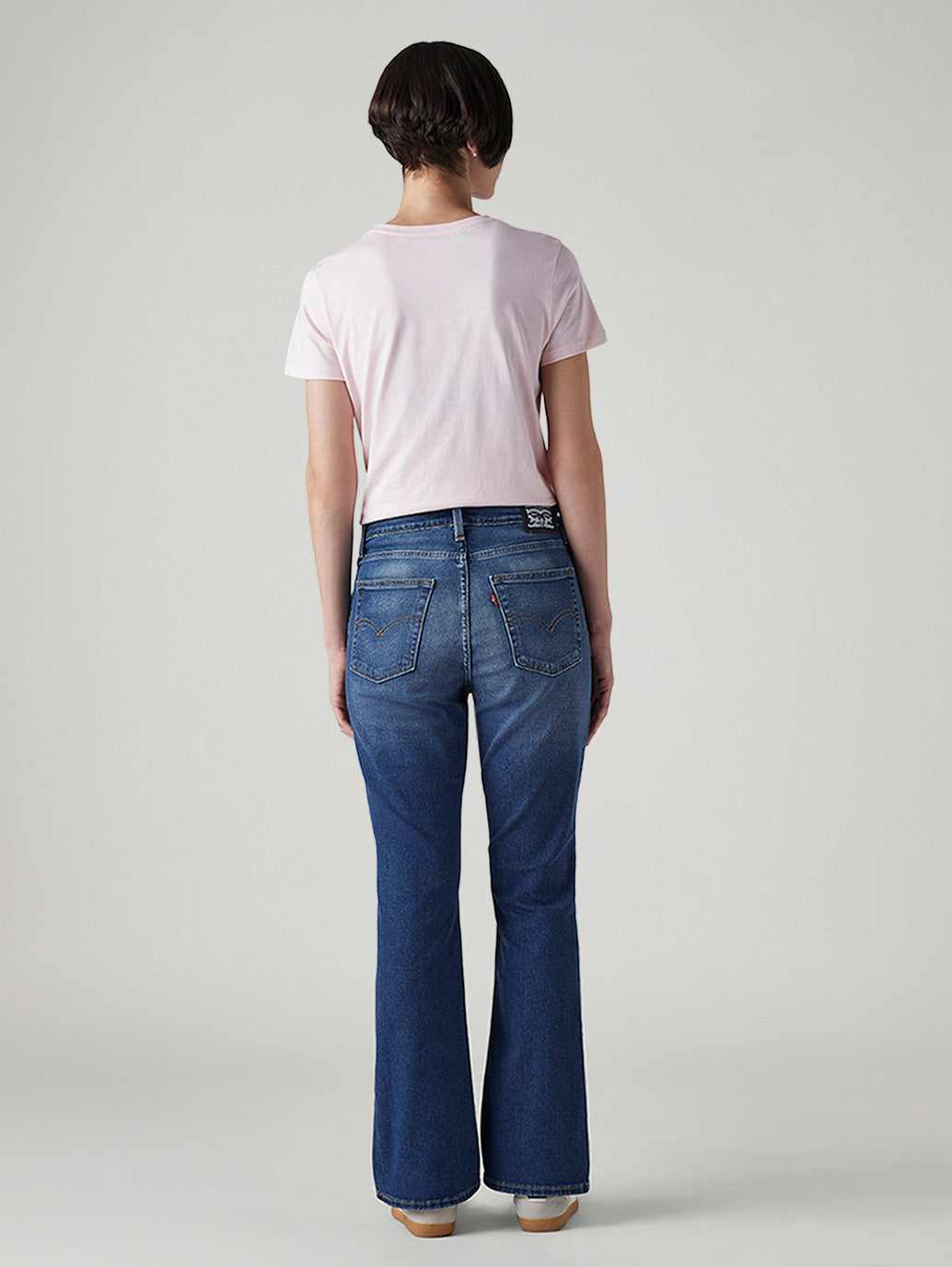 Women's 725 Med Indigo Bootcut Fit High Rise Jeans - Back View