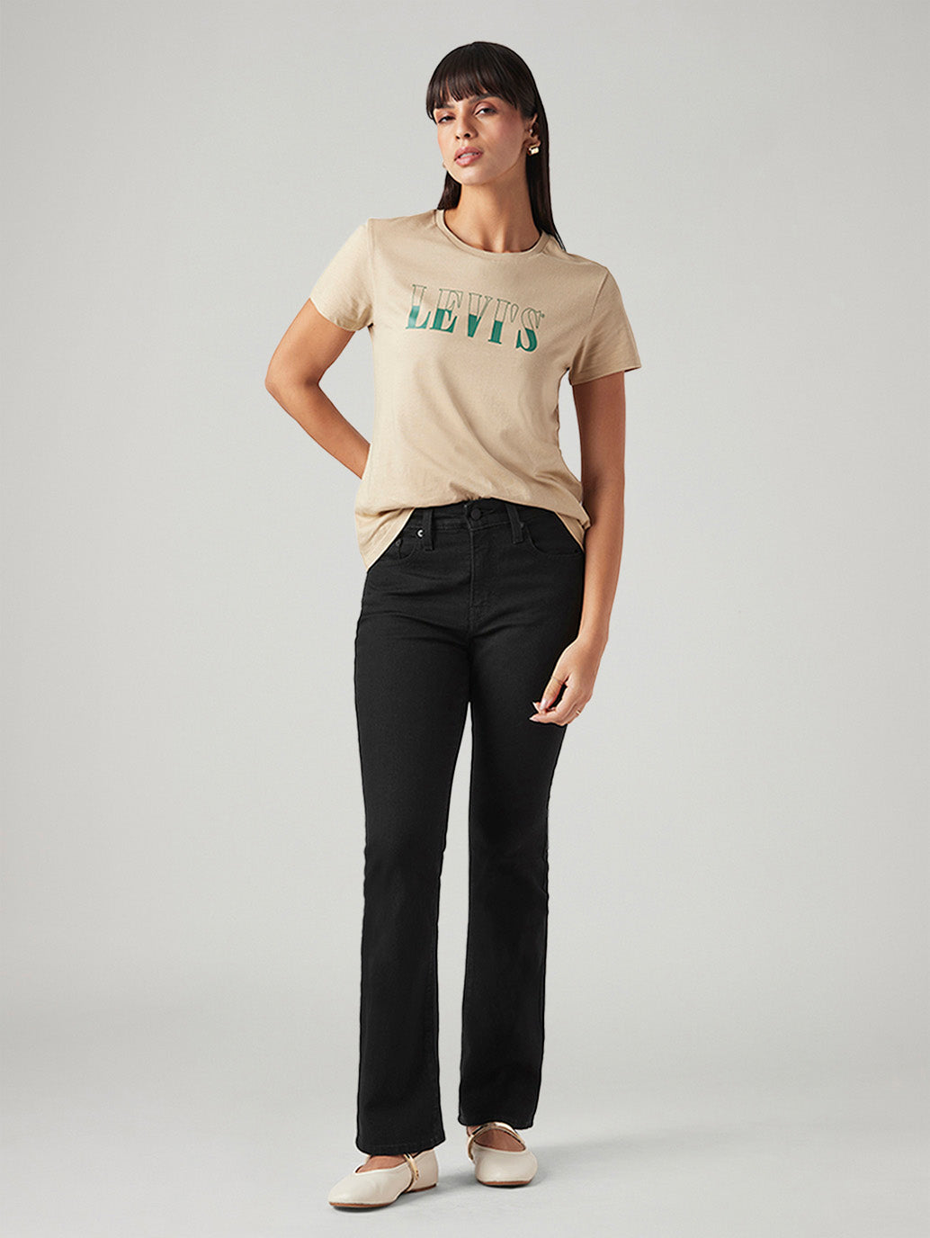 Women's 725 Black Bootcut Fit High Rise Jeans