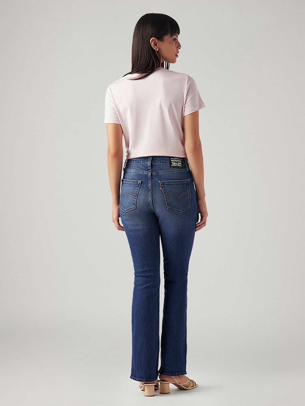 Women's 725 Med Indigo Bootcut Fit High Rise Jeans - Back View