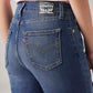 Women's 725 Blue Bootcut Fit High Rise Jeans - Detail View