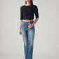 Women's 725 Blue Bootcut Fit High Rise Jeans - Styleshot View
