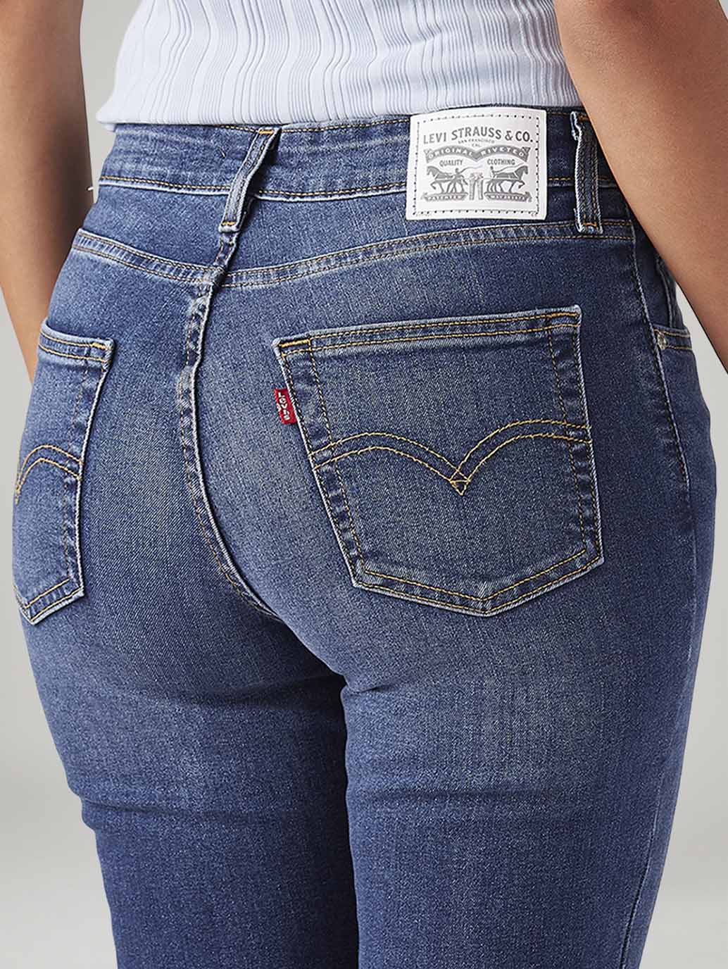 Women's 725 Blue Bootcut Fit High Rise Jeans - 20 View