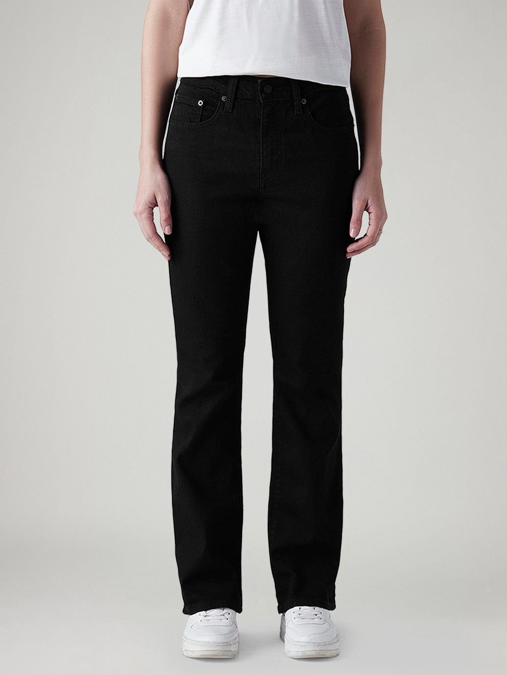 Women's 725 Black Bootcut Fit High Rise Jeans - Front View